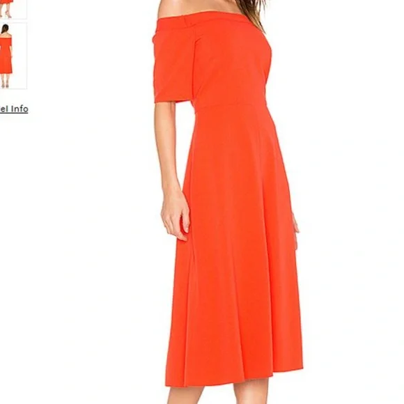 tibi off the shoulder dress Tibi Off The Shoulder Dress in Crimson Red
